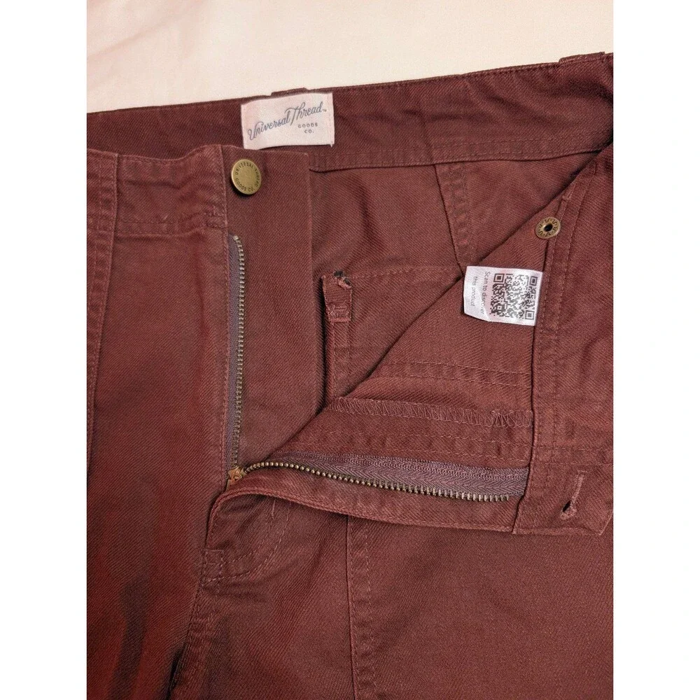 Women's Universal Thread Mid Rise Straight Leg Cargo Pants Brown Size 10